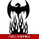 Mythical Flying Dragon out of Flames Die Cut Vin.. Mythical Flying Dragon out of Flames Die Cut Vin..