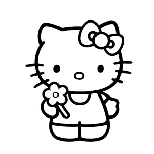 Hello Kitty Spring Flower Vinyl Decal sticker