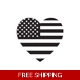 Heart USA Flag Patriotic Die Cut Vinyl Decal Heart USA Flag Patriotic Die Cut Vinyl Decal