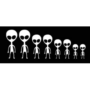 alien stick family Die Cut Vinyl Decal sticker
