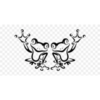 two frogs waving animals Die Cut ..