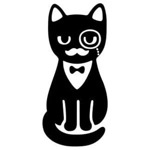 Cat Spectacle Bow Tie Tuxedo Die Cut Vinyl Decal sticker