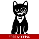 Cat Spectacle Bow Tie Tuxedo Die Cut Vinyl Decal.. Cat Spectacle Bow Tie Tuxedo Die Cut Vinyl Decal..