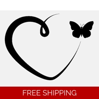 Butterfly heart animal Vinyl Deca..