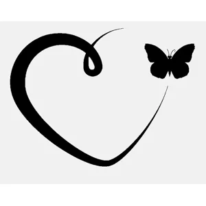 Butterfly heart animal Vinyl Decal sticker