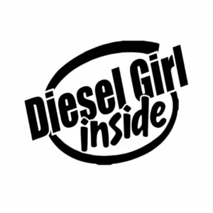 Diesel Girl Inside Die Cut Vinyl Decal sticker