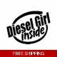Diesel Girl Inside Die Cut Vinyl Decal sticker