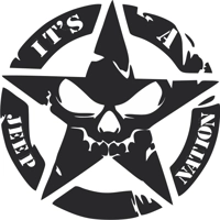 its a Jeep thing skull Die Cut Vi..