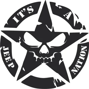 its a Jeep thing skull Die Cut Vinyl Decal Sticker