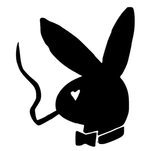 Smoking Heart Eye Playboy Bunny Die Cut Vinyl Decal Sticker
