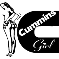 Dodge Cummins Girl heart Vinyl De..