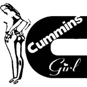 Dodge Cummins Girl heart Vinyl Decal sticker
