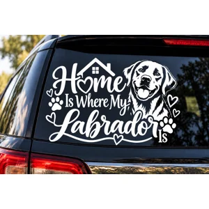 Home Is Where My Labrador Is – Labrador Retriever Vinyl Decal