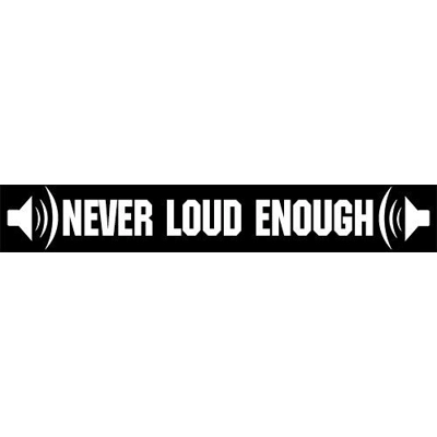 never loud enough music speakers Vinyl Decal sticker
