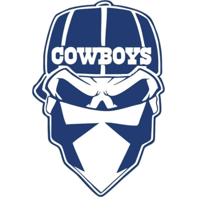 NFL football Dallas Cowboys Texas Skull  Vinyl Decal Sticker