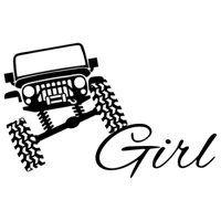 Jeep Girl Die Cut Vinyl Decal Sti..