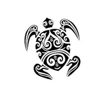 tribal sea Turtle Die Cut Vinyl D..