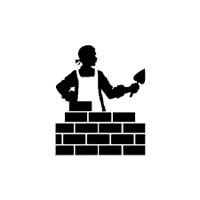 Bricklayer bricks vinyl decal sti..