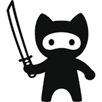 Cartoon Cat Ninja with sword Die ..