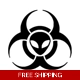 Biohazard Toxic Alien Die Cut Vinyl Decal sticker Biohazard Toxic Alien Die Cut Vinyl Decal sticker