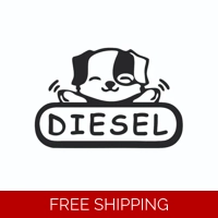 Diesel Dog Die Cut Vinyl Decal st..