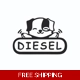 Diesel Dog Die Cut Vinyl Decal sticker