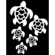 5 sea turtles Vinyl Decal sticker