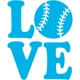 Love Baseball Sports Die Cut Vinyl Decal sticker