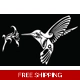 hummingbird flower bird Die Cut Vinyl Decal stic..