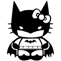 Hello Kitty Batman Die Cut Vinyl ..