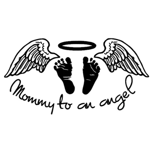 Mommy to an angel wings baby feet Die Cut Vinyl Decal sticker