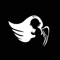 Praying baby angel with wings and..