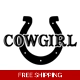 Cowgirl Country girl horse shoe die cut vinyl de.. Cowgirl Country girl horse shoe die cut vinyl de..