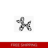 cow print dog balloon Die Cut Vin..