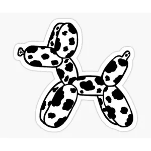 cow print dog balloon Die Cut Vinyl Decal sticker