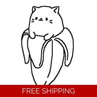 Bananya cat Anime Die Cut Vinyl D..