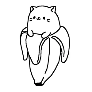 Bananya cat Anime Die Cut Vinyl Decal sticker