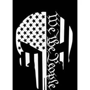 We the people, skull, patriotic, punisher, USA vinyl decal sticker