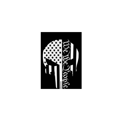 We the people, skull, patriotic, punisher, USA vinyl decal sticker