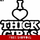 I Love Thick Girls Heart Die Cut Vinyl Decal sti..