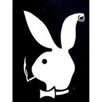 Playboy Bunny smoking Die Cut Vin..