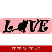 cat love Die Cut Vinyl Decal stic..