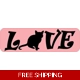 cat love Die Cut Vinyl Decal sticker