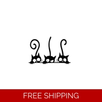 3 cats peeking Die Cut Vinyl Deca..