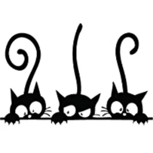 3 cats peeking Die Cut Vinyl Decal sticker