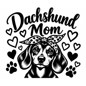 Dachshund Mom – Dachshund Vinyl Decal