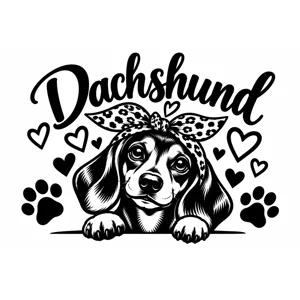 Girly Dachshund – Dachshund Vinyl Decal