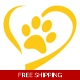Dog Cat Paw Heart Die Cut Vinyl Decal sticker Dog Cat Paw Heart Die Cut Vinyl Decal sticker