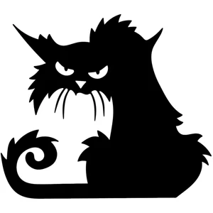Angry cat Die Cut Vinyl Decal sticker
