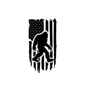 Bigfoot Sasquatch usa american flag patriotic die cut vinyl decal sticker